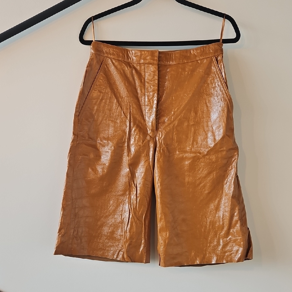 Remain Women's Tan Leather Shorts